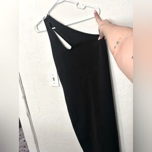 Zara One Shoulder Cutout Midi Dress